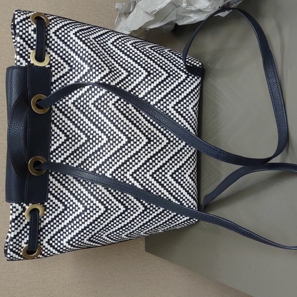 Michael Kors Junie Woven Leather Backpack - Picture 5 of 7